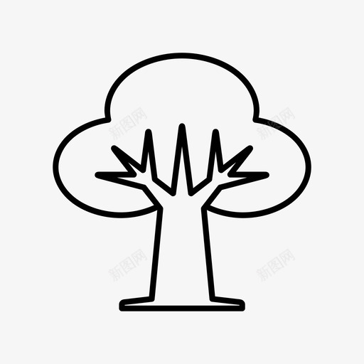 树生长生命图标svg_新图网 https://ixintu.com 有根 树 树干 生命 生长
