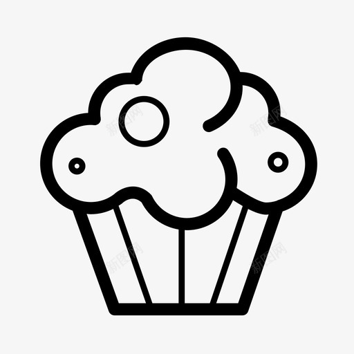 纸杯蛋糕糖点心图标svg_新图网 https://ixintu.com 其他图标30 松饼 点心 烘焙食品 甜点 糕点 糖 纸杯蛋糕 面包房 食物