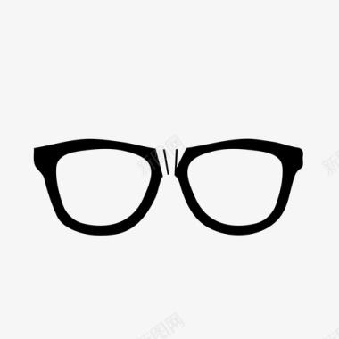 眼镜书呆子处方图标图标