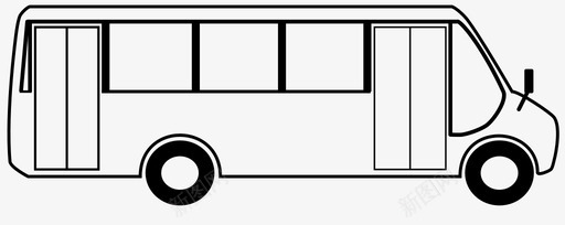 小型客车汽车微型客车图标图标