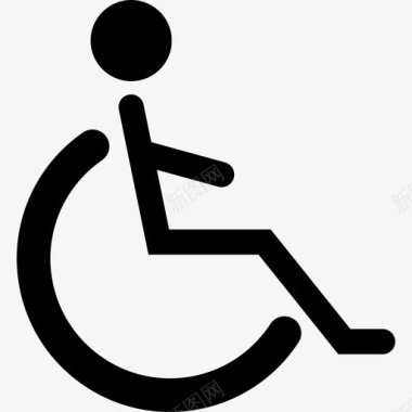 轮椅残疾人停车场图标图标