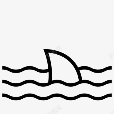 鲨鱼水海图标图标