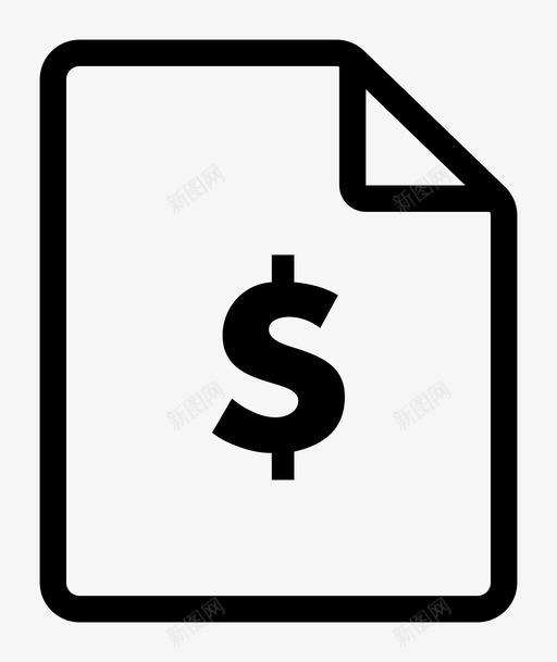 文件页面货币图标svg_新图网 https://ixintu.com 小文件 成本 折叠 收入 文件 现金 纸张 美元 财务 货币 页面