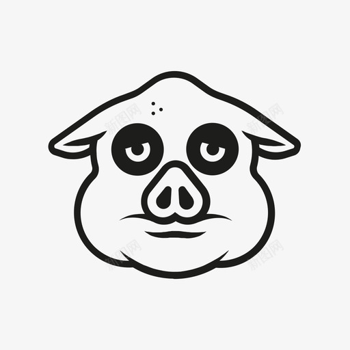 悲伤的猪不快乐的猪不开心的动物图标svg_新图网 https://ixintu.com 不开心的动物 不快乐的猪 忧郁的动物 悲伤的猪 有趣 沮丧的熏肉 猪 肥胖