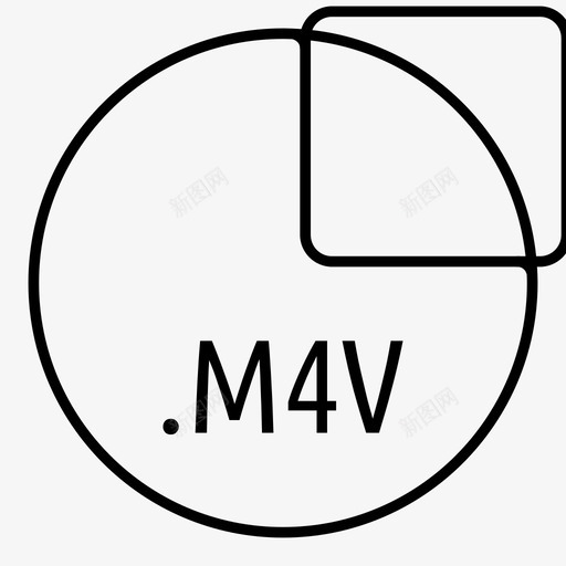 m4v文件手表视频图标svg_新图网 https://ixintu.com itunes m4v文件 专有 多媒体 手表 文件格式圆圈 歌曲 电影 类型 视频