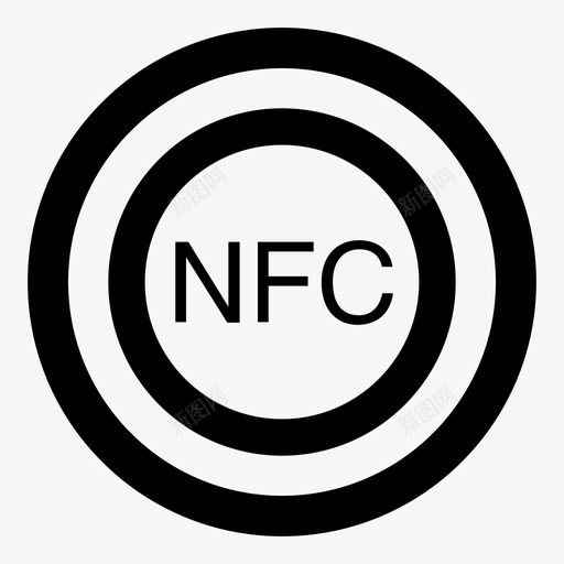 nfc近场通信符号图标svg_新图网 https://ixintu.com nfc近场通信符号