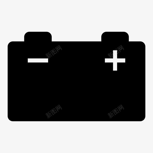 汽车电池电子产品12伏图标svg_新图网 https://ixintu.com 12伏 12伏电池 汽车电池 电子产品