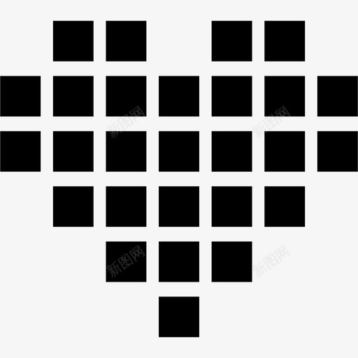 心形由方框形状随机图标组成svg_新图网 https://ixintu.com 形状 心形由方框 随机图标组成
