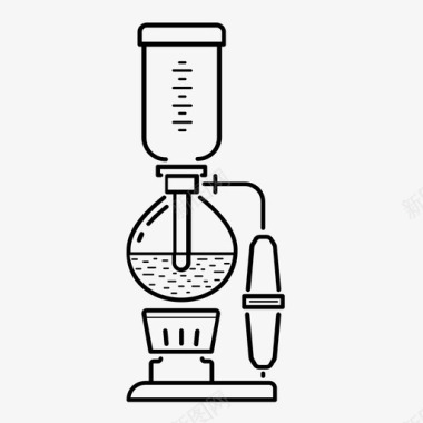 咖啡杯虹吸式咖啡机咖啡套装图标图标