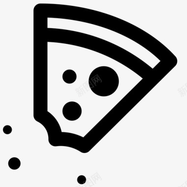 披萨片分享派图标图标
