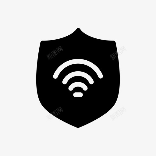 wifi保护屏蔽图标svg_新图网 https://ixintu.com wifi保护 屏蔽