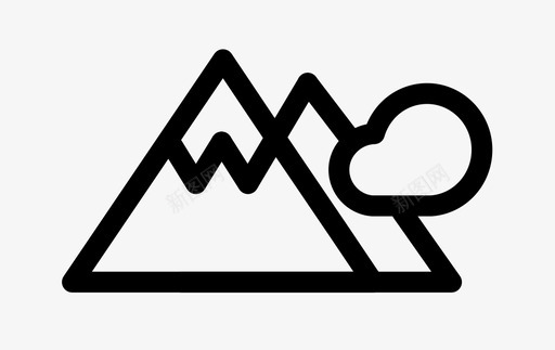 山旅行雪图标svg_新图网 https://ixintu.com 小山 山 山峰 户外 旅行 登山 自然 雪