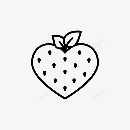 草莓性感浪漫图标svg_新图网 https://ixintu.com 性感 欲望 水果 浪漫 激情 爱 爱草莓 草莓 食物