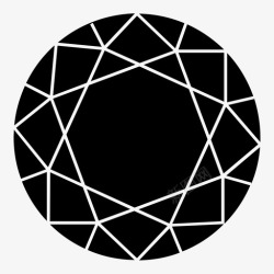 戒指ICON圆形钻石图案珠宝图标高清图片
