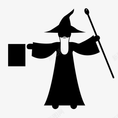 巫师旗手警告图标图标