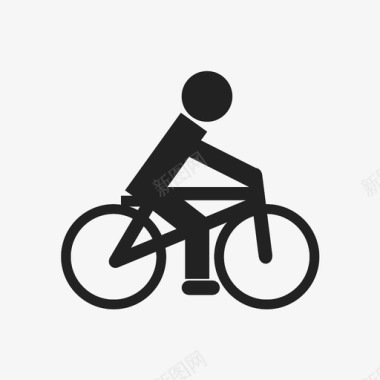 骑自行车交通通勤图标图标