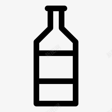 瓶子酒标签图标图标