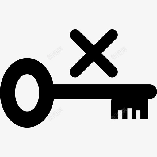 带十字标志的钥匙接口基本应用图标svg_新图网 https://ixintu.com 基本应用 带十字标志的钥匙 接口