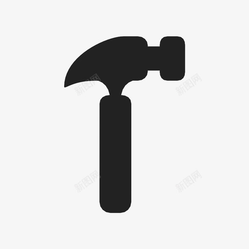 锤子工具重击图标svg_新图网 https://ixintu.com 修理 制造 工具 建筑工 建造 木匠 木工 重击 锤子