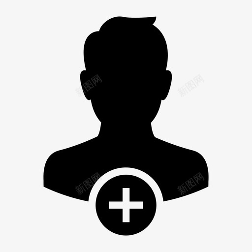 添加用户配置文件加图标svg_新图网 https://ixintu.com 业务和搜索引擎优化 个人 加 帐户 朋友请求 添加 添加用户 男子 男性 配置文件