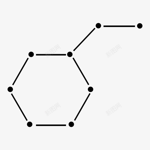 分子结构粒子图标svg_新图网 https://ixintu.com 六角形 分子 化学 原子 有机 粒子 结构 苯环 键合