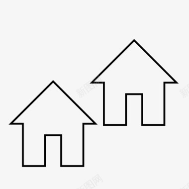 住宅郊区住房图标图标