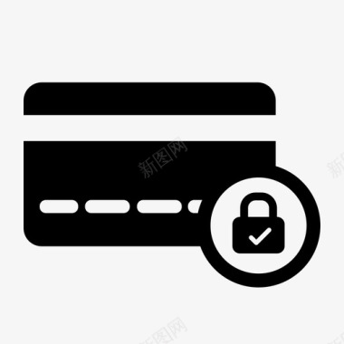 信用卡保险箱信用卡锁定图标图标