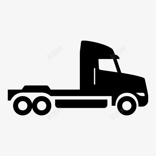 卡车车辆货车图标svg_新图网 https://ixintu.com 半挂车 卡车 拖车 机动车辆 货物 货车 车辆 运输工具