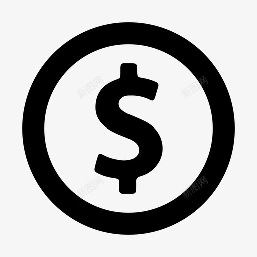 美元符号购物付款图标svg_新图网 https://ixintu.com 付款 硬币 美元 美元符号 货币 购买 购物 金融