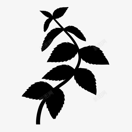 像矛状茶图标svg_新图网 https://ixintu.com 像 叶 植物 矛状 茶 茶logo 薄荷 香料