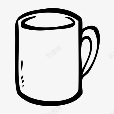 马克杯茶杯早晨图标图标