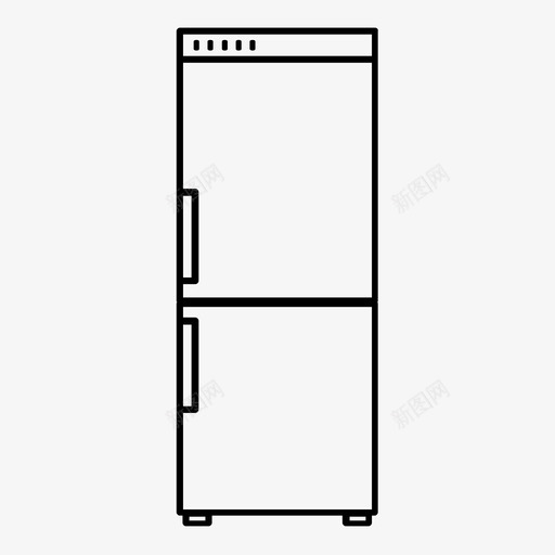 冰箱储藏室厨房电器图标svg_新图网 https://ixintu.com 储藏室 冰箱 冷却器 厨房电器 食品储藏室