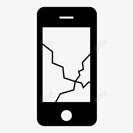 坏电话智能手机iphone图标svg_新图网 https://ixintu.com iphone 坏电话 屏幕破裂 技术 掉下来的电话 智能手机 电子产品 设备