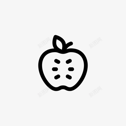 苹果切片产品图标svg_新图网 https://ixintu.com 产品 保健 健康 健身 切片 水果 苹果 营养 食品