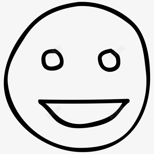 笑脸面部表情感情图标svg_新图网 https://ixintu.com 媒体手绘涂鸦图标 心情 快乐 感情 手绘 笑脸 素描 面部表情