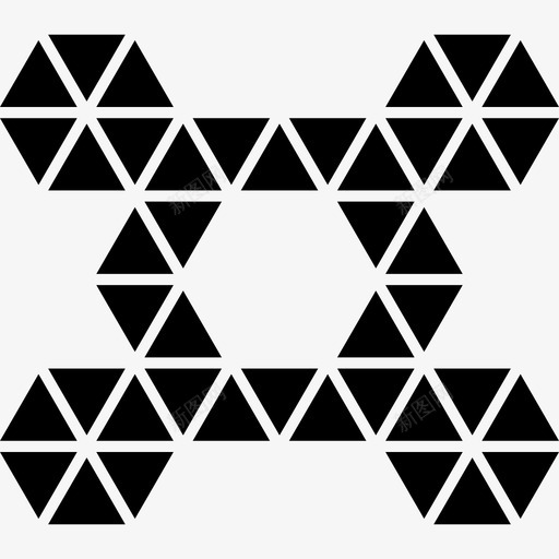 多边形对称装饰的小三角形线条形状图标svg_新图网 https://ixintu.com 多边形对称装饰的小三角形线条 形状