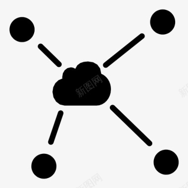 云连接结构共享图标图标