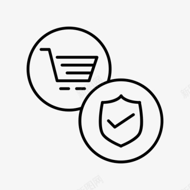 安全购物在线安全交易图标图标