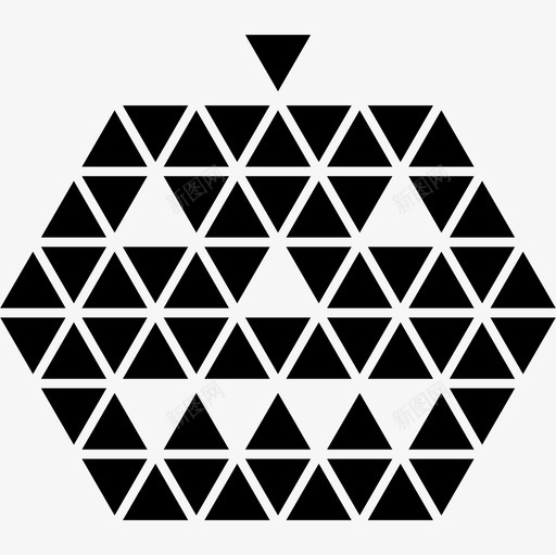 多边形万圣节南瓜脸的小三角形形状图标svg_新图网 https://ixintu.com 多边形万圣节南瓜脸的小三角形 形状