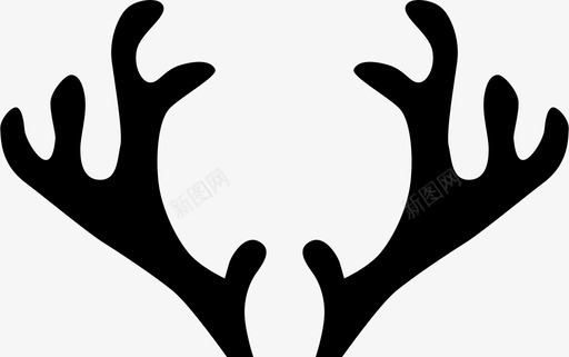 角动物鹿图标图标