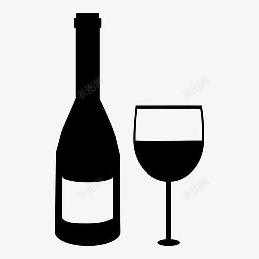 葡萄酒酒瓶浪漫图标svg_新图网 https://ixintu.com 夜晚 晚餐 派对 浪漫 玻璃杯 葡萄酒 酒廊 酒瓶 饮料