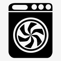 洗衣机烘干机烘干机衣物家用图标高清图片