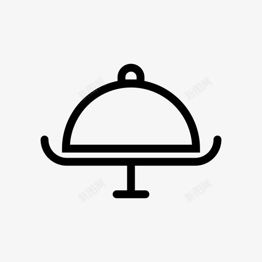 cloche食物热图标svg_新图网 https://ixintu.com cloche 口味 派对 热 薄厨房用具 食物