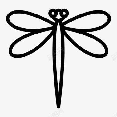 蜻蜓昆虫大自然图标图标