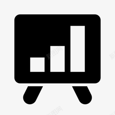 柱状图办公室工作图标图标