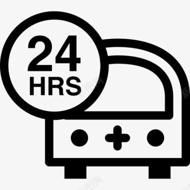 24小时急救车医疗医疗卫生图标图标