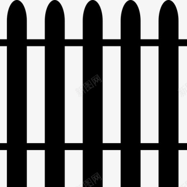 围栏尖桩围栏结构图标图标