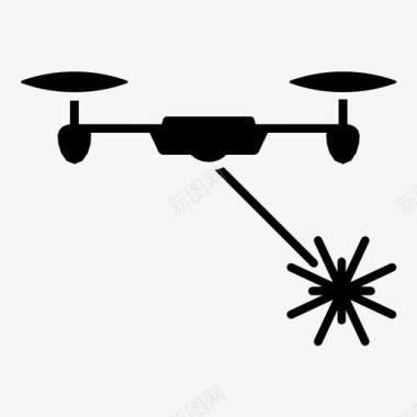 激光无人机瞄准遥控图标图标