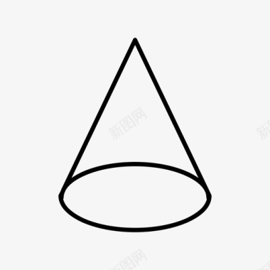 圆锥体圆顶形状图标图标
