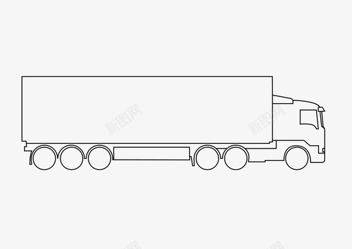 重型卡车交货运输图标图标